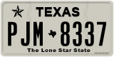 Texas, Regular plates (2012) (АBC-1234)