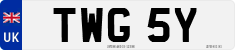 License plate of the United Kingdom, 1963 year system
