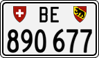 License plate of Switzerland, Cars