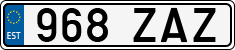 License plate of Estonia, Regular car plates