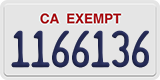 California, Exempt (1234567)