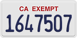 California, Exempt (1234567)