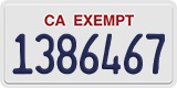 California, Exempt (1234567)