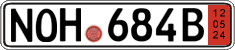 German license plate, Export transit plates