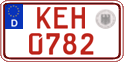 German license plate, Red license plates