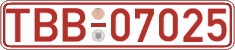 German license plate, Red license plates