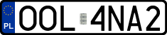 License plates of Poland, Regular car plates