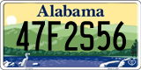 Alabama, 0AB1234 / 00AB123 / 00A1B23