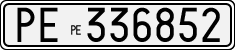 License plate of Italy, Cars (1927 year series)