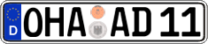 German license plate, Regular plates