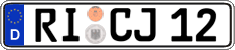German license plate, Regular plates