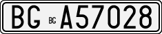 License plate of Italy, Cars (1927 year series)