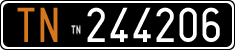 License plate of Italy, Cars (1927 year series)