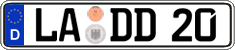 German license plate, Regular plates