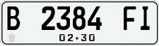 License plate of Indonesia, Regular plates