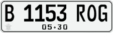 License plate of Indonesia, Regular plates