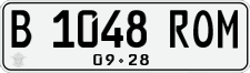 License plate of Indonesia, Regular plates
