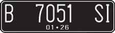 License plate of Indonesia, Regular plates