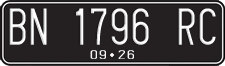 License plate of Indonesia, Regular plates