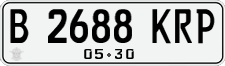 License plate of Indonesia, Regular plates