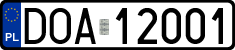 License plates of Poland, Regular car plates