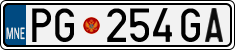 License plate of Montenegro, Trailers