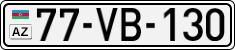 License plate of Azerbaijan, Cars