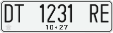 License plate of Indonesia, Regular plates