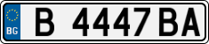 License plate of Bulgaria, Cars