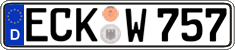 German license plate, Regular plates