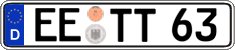 German license plate, Regular plates