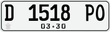 License plate of Indonesia, Regular plates