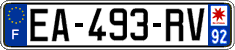 French license plate, SIV (ordinary)