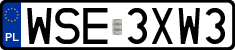 License plates of Poland, Regular car plates