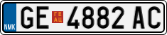 License plate of North Macedonia, Regular plates (2012)