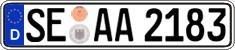 German license plate, Regular plates
