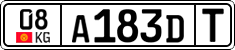 License plate of Kyrgyzstan, Transit plates
