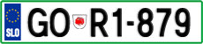 License plate of Slovenia, Cars