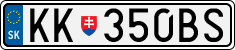 License plate of Slovakia, Cars