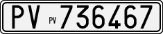 License plate of Italy, Cars (1927 year series)
