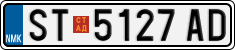 License plate of North Macedonia, Regular plates (2012)