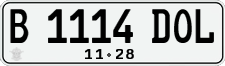 License plate of Indonesia, Regular plates