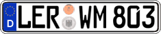German license plate, Regular plates