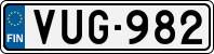 License plate of Finland, Cars
