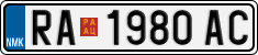License plate of North Macedonia, Regular plates (2012)