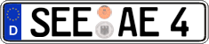 German license plate, Regular plates