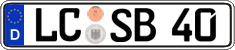 German license plate, Regular plates