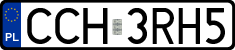 License plates of Poland, Regular car plates