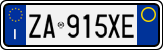 License plate of Italy, Cars (1994 year series)