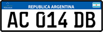License plate of Argentina, Cars (Mercosur, AB 123 CD)